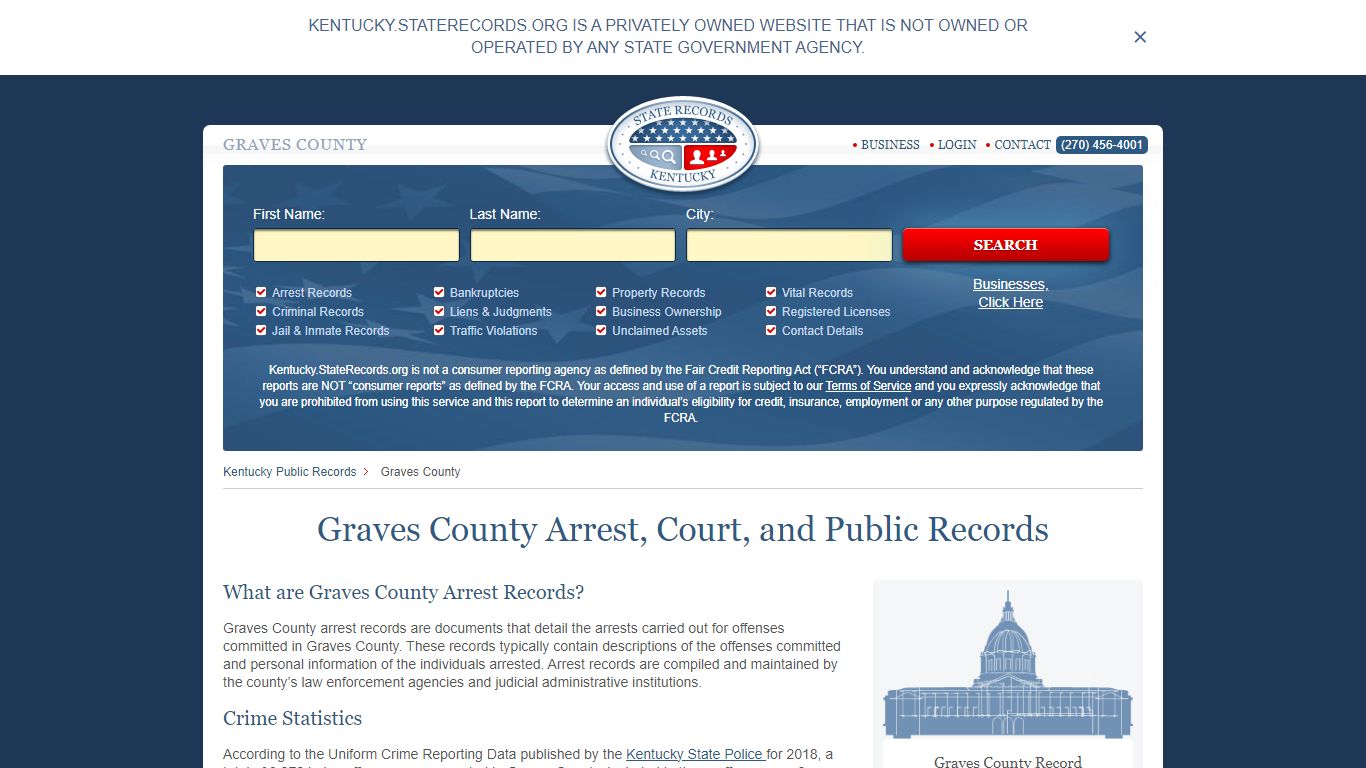Graves County Arrest, Court, and Public Records