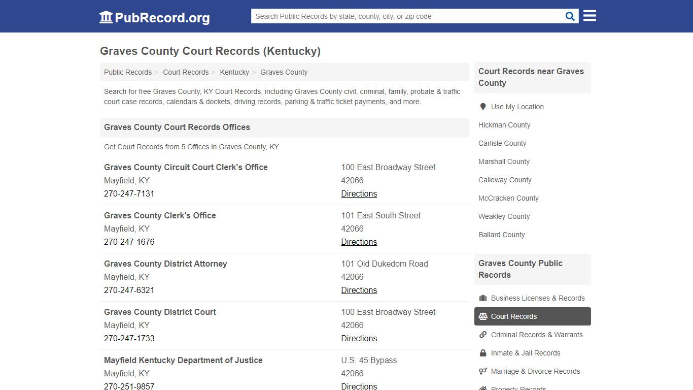 Free Graves County Court Records (Kentucky Court Records)